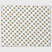 Rainbow-Herz-Kaleidescope-Packpapier Geschenkpapier (Flach)