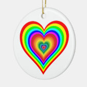 Rainbow-Herz Keramikornament (Links)