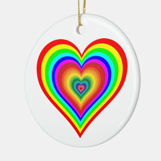 Rainbow-Herz Keramikornament (Links)