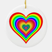 Rainbow-Herz Keramikornament (Hinten)