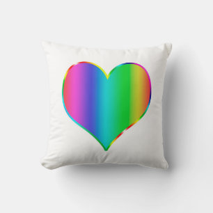 Rainbow-Herz Kissen