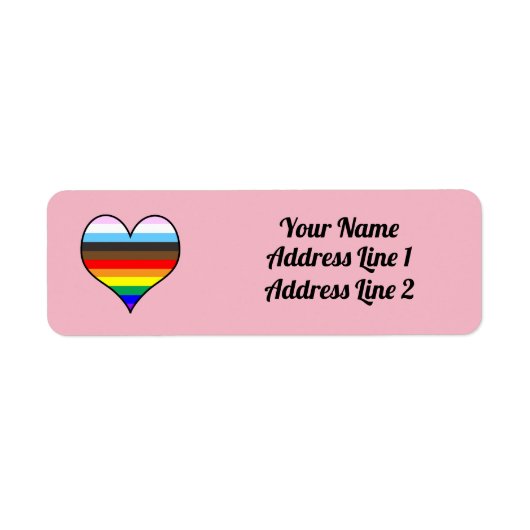 Rainbow-Herz-Label (Vorne)