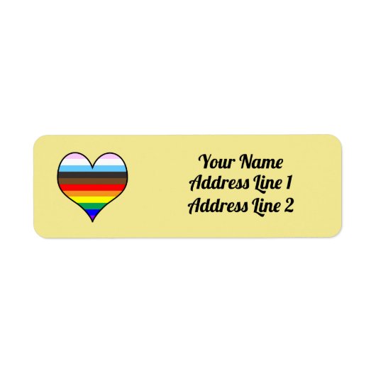 Rainbow-Herz-Label (Vorne)
