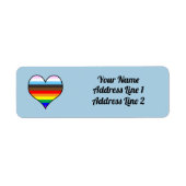 Rainbow-Herz-Label (Vorne)