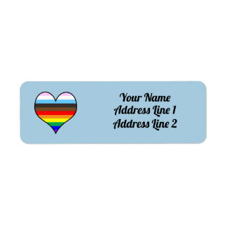 Rainbow-Herz-Label