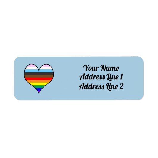 Rainbow-Herz-Label (Vorne)