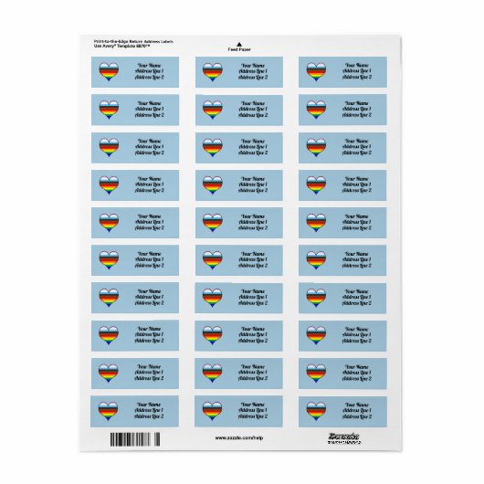 Rainbow-Herz-Label (Vorne)