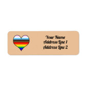 Rainbow-Herz-Label (Vorne)