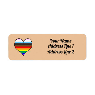 Rainbow-Herz-Label