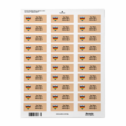 Rainbow-Herz-Label (Vorne)