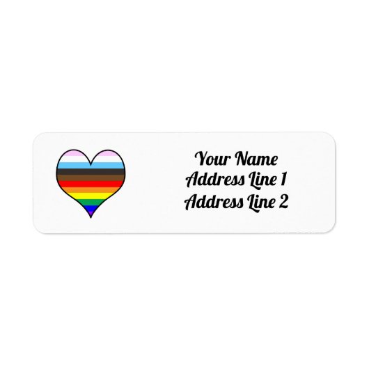 Rainbow-Herz-Label (Vorne)
