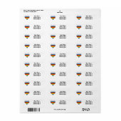 Rainbow-Herz-Label (Vorne)