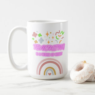 Rainbow-Herz-Lehre ist ein Werk des Herzens Kaffeetasse