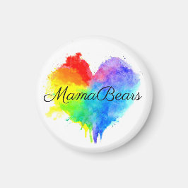 Rainbow-Herz mit Gruppenname Magnet