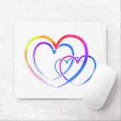 Rainbow-Herz Mousepad (Mit Mouse)