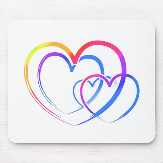 Rainbow-Herz Mousepad (Vorne)