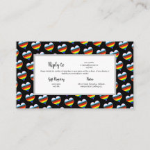 Rainbow-Herz-Muster-Abschlusskarte