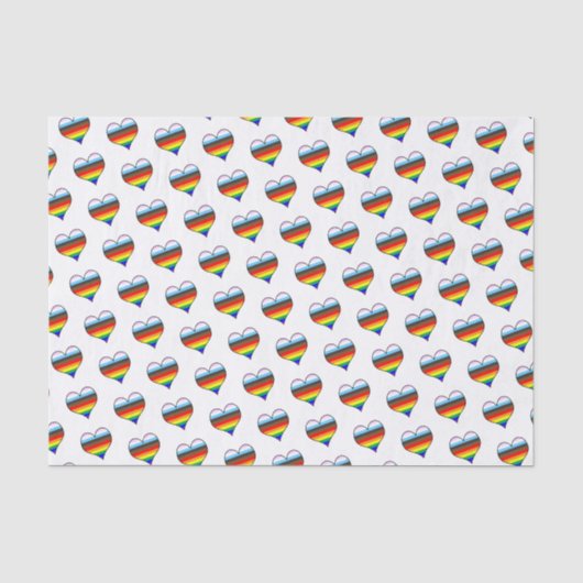 Rainbow-Herz-Muster-Gewebepapier Seidenpapier (Vorderseite)