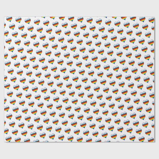 Rainbow-Herz-Musterpapier Geschenkpapier (Flach)