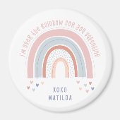 Rainbow-Herz niedliches Klassenzimmer Valentingesc Magnet (Vorne)