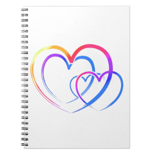 Rainbow-Herz Notizblock