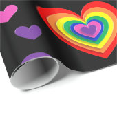 Rainbow-Herz-Packpapier Geschenkpapier (Rolleneckpunkt)