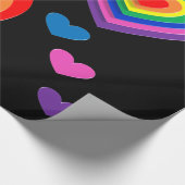 Rainbow-Herz-Packpapier Geschenkpapier (Ecke)