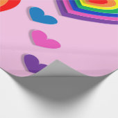 Rainbow-Herz-Packpapier Geschenkpapier (Ecke)