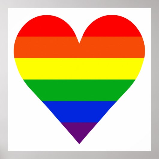 Rainbow-Herz Poster (Vorne)