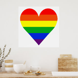 Rainbow-Herz Poster
