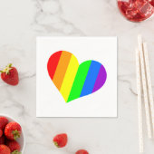Rainbow-Herz Serviette (Beispiel)