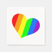 Rainbow-Herz Serviette (Vorderseite)