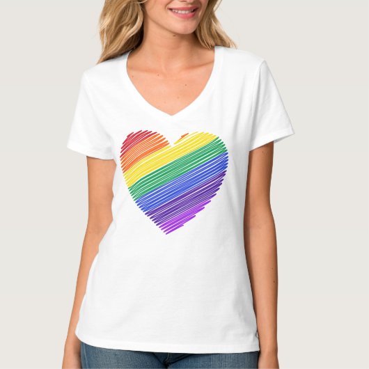 Rainbow-Herz T-Shirt (Vorderseite)