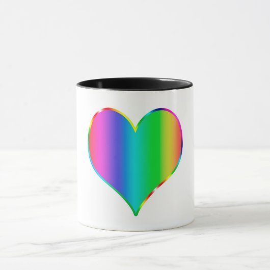 Rainbow-Herz Tasse (Zentrum)