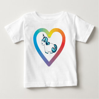 Rainbow-Herz-Unicorn Baby T-shirt