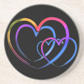 Rainbow-Herz Untersetzer (Vorne)
