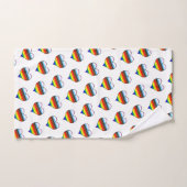 Rainbow Herzdesign Pattern Badetuch Set (Handtuch)