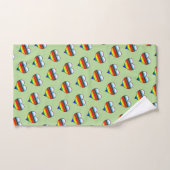 Rainbow Herzdesign Pattern Badetuch Set (Handtuch)
