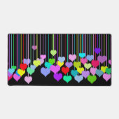 Rainbow-Herzen auf schwarz Schreibtischunterlage (Vorderseite)