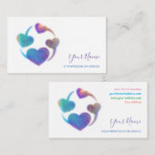 Rainbow-Herzen Psychische Gesundheit gecoacht auf  Visitenkarte (Vorne/Hinten)