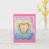 Rainbow Herzkrebs kann keine Grußkarten herstellen Karte (Gelbe Blume)