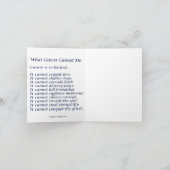 Rainbow Herzkrebs kann keine Grußkarten herstellen Karte (Innenseite)