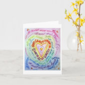 Rainbow Herzkrebs kann keine Grußkarten herstellen Karte (Gelbe Blume)