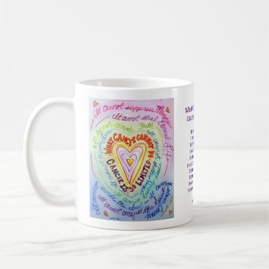 Rainbow Herzkrebs kann keine Kaffeepusche pochen Kaffeetasse (Links)