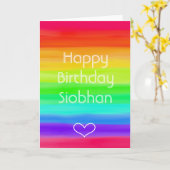 Rainbow Herzlichen Glückwunsch zum Geburtstag jede Karte (Gelbe Blume)