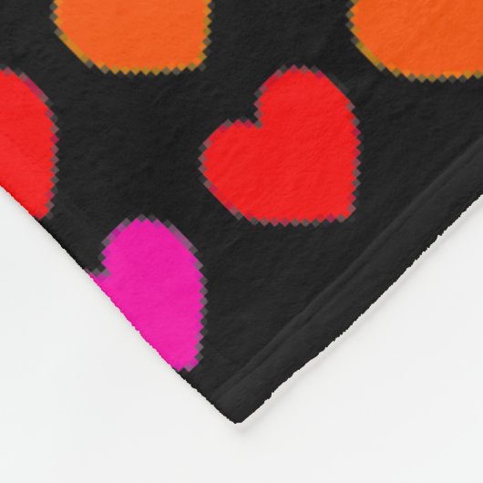 Rainbow Herzmuster Fleecedecke (Ecke)