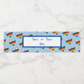 Rainbow Herzmuster Wasser Flasche Etikett (Einzelnes Label)
