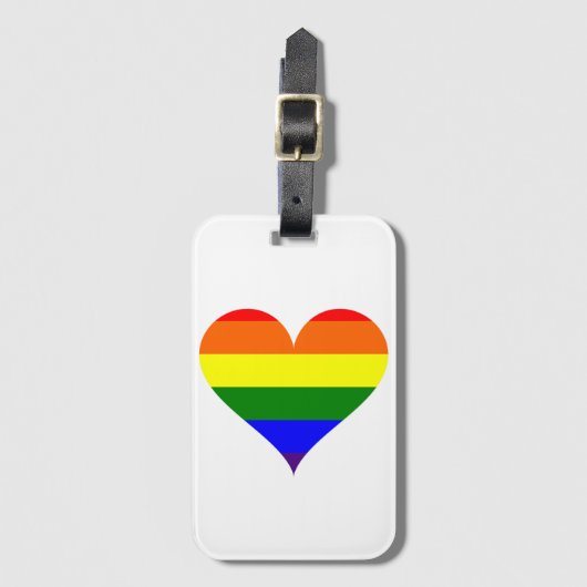 Rainbow-Herzstück-Gepäckmarke Gepäckanhänger (Vorderseite Vertikal)