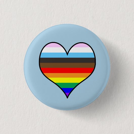 Rainbow-Herztaste Button (Vorderseite)