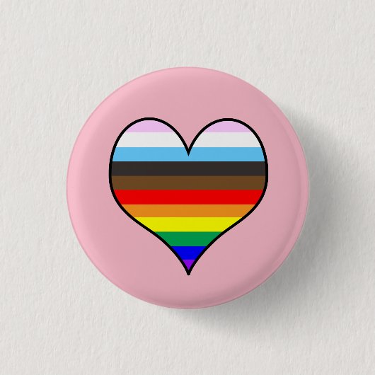 Rainbow-Herztaste Button (Vorderseite)